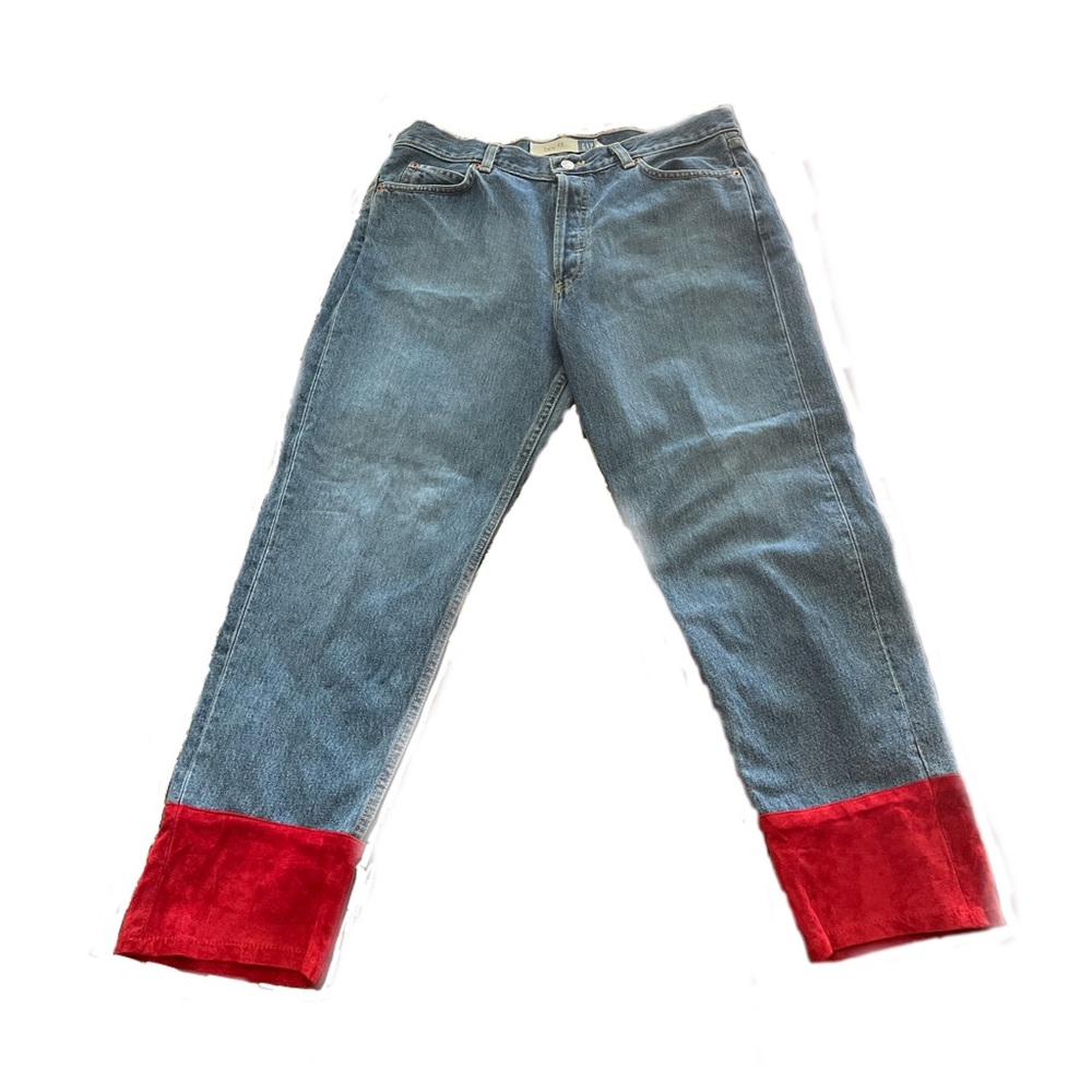 GAP Blue Jeans with Red Accents
